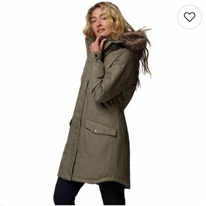NEW without tag. Columbia Olive Ski & Snow Jacket with Faux Fur Hood